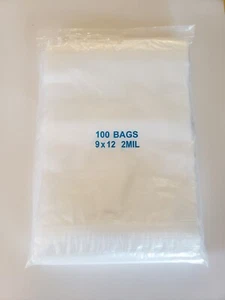 200 9” x 12” Klar Wiederverschließbar Reißverschluss Beutel Kunststoff 2 Mil TÜTEN Schmuck Reißverschluss - Bild 1 von 3