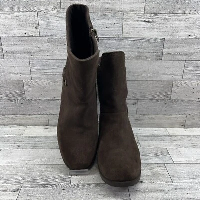 Botas femininas TEVA Segundo 1012430 marrom camurça meia panturrilha zíper tamanho 8.5 - Imagem 1 de 4