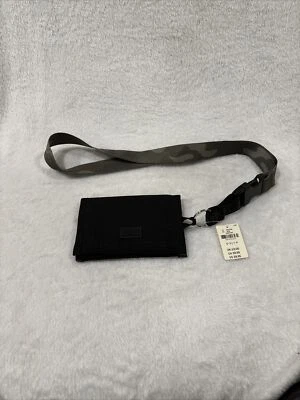 Victoria's Secret Pink PURE BLACK Lanyard Bifold Wallet Mesh NWT - Image 1 of 4