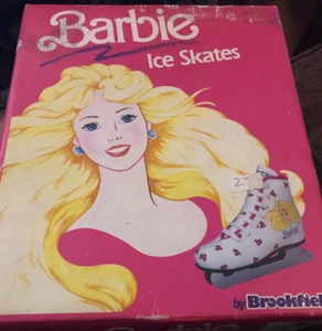 NIB Vintage Girl's Barbie Brookfield Hyde Mattel Ice Skates Shoes Size 1 c1988 - Picture 1 of 3