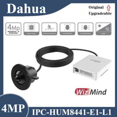 Dahua IPC-HUM8441-E1-L1 4MP Starlight Covert Pinhole Hidden Spy IP Kamera PoE - Bild 1 von 4