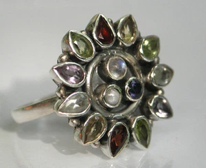925 ECHT SILBER *** Edelstein Ring, Größenauswahl - Bild 1 von 2