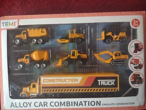 TEMI Diecast Engineering Construction Vehicle Toy Set  New Free Shipping - Picture 1 of 5
