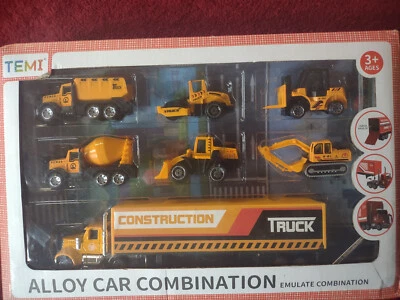 TEMI Diecast Engineering Construction Vehicle Toy Set  New Free Shipping - Image 1 of 4