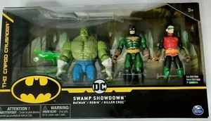 DC Batman Swamp Showdown Batman Robin Killer Croc Caped Crusader Set New - Picture 1 of 1