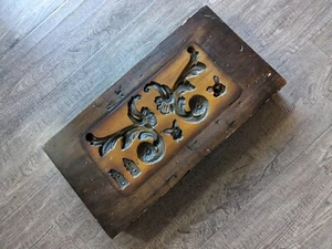 Antique 19th Century Primitive Wooden MOLD Cookie Butter Candy Large 17" X 9" - Picture 1 of 10