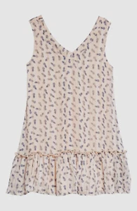 $295 People's Project LA Girls' Pink Printed V-Neck Sleeveless Mini Dress Size L - Picture 1 of 2