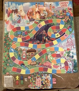 Hasbro CANDYLAND OVERSIZED 58x56 Blanket BEACH TOWEL Print Board Game w/Backpack - Picture 1 of 24