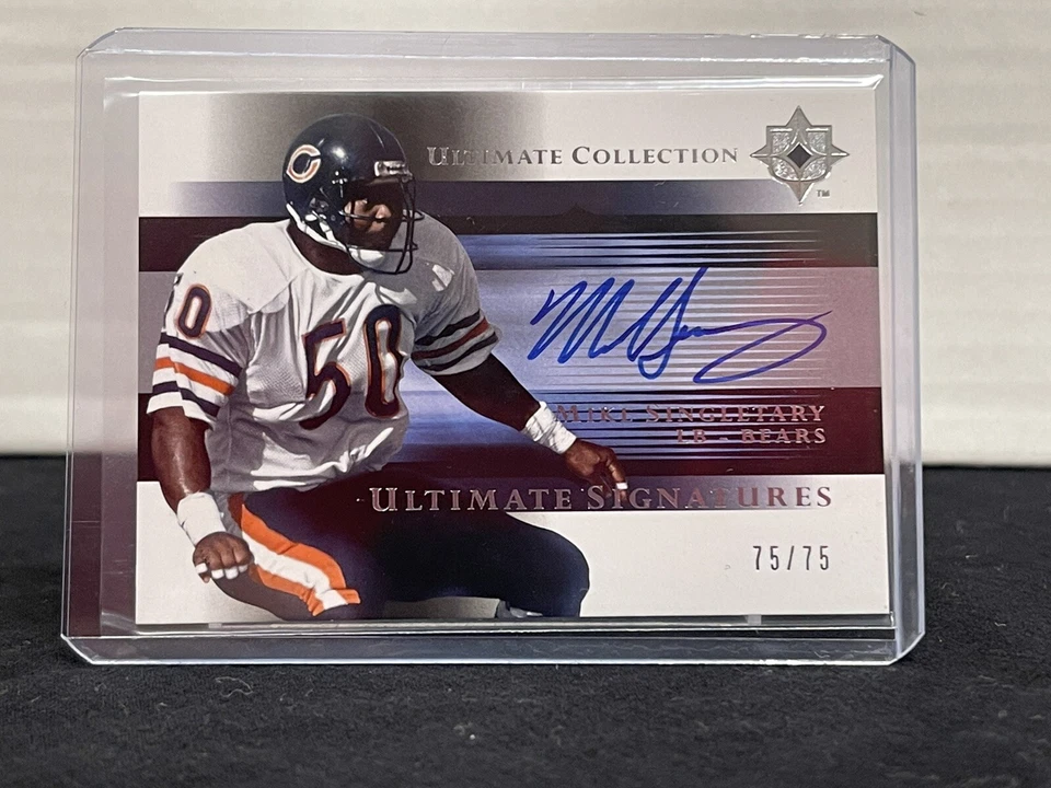 2005 Ultimate Collection Mike Singletary Auto 75 /75 Bears BOOK END (EBAY 1/1) - Image 1 of 2
