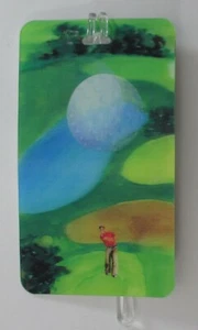 N1 golf golfer golf ball LENTICULAR 3d LUGGAGE TAG id suitcase bag ganz - Picture 1 of 4