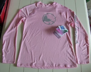 Girls Reel Legends Pink Long Sleeve Rash Guard Mermaid Swim Shirt Sz M - Picture 1 of 3