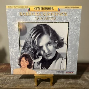 Barbara Stanwyck FIRE & DESIRE Laserdisc 1991 Documentary EX - Picture 1 of 6