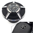 Motorcycle Billet Aluminum Gas Cap Fuel Tank Cover With Watch For Harley