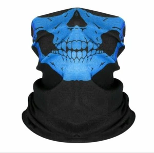 Half Skull Face Mask Bandana Balaclava Headwear For Motorcycling - Picture 1 of 20