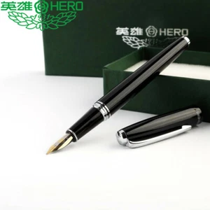 2025 Hero 373 Writing Black Metal China Füllfederhalter Druck feine Federn 0,5 mm Büro - Bild 1 von 6