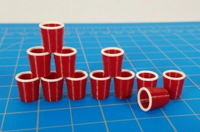 1/10 Scale Party Cups 12 Cup Pack Multiple Colors RC Scale 3D Printed Miniature  - Image 1 of 4
