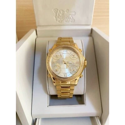 ICE LINK MARCO POLO 2.5 Wristwatch Gold Color Diamond Stainless Steel Excellent Foto 1 de 4