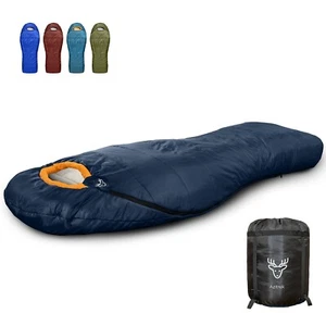 0 Degree 0 °F Cold Weather Camping Sleeping Bags For Adults Big and Tall - XXL - Picture 1 of 8