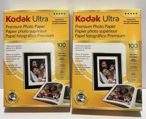 2 Boxes Kodak Ultra Premium Photo Paper 4x6 100 Sheets Each - Picture 1 of 2