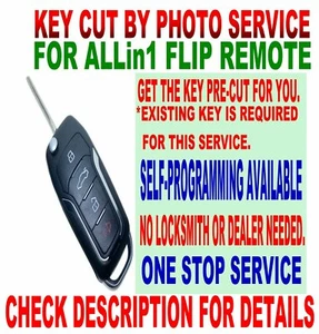 KEY CUT BY PHOTO GT-STYLE FLIP REMOTE FOR 2004-2006 RX330 KEYLESS ENTRY FOB CHIP - Picture 1 of 6