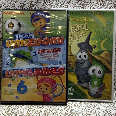 📀 Team Umizoomi: Umigames /Veggietales The Windfall Wizard Of HA’s (LOT OF 2) - Image 1 of 2