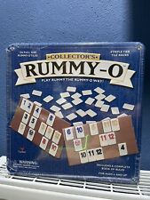 Collector's Board Game RUMMY-O 3-Tier Tile Racks Full Size Tiles Tin Container