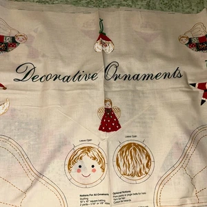 Vtg Hallmark Cut and Sew Christmas Tree Ornaments Fabric Panels Wamsutta - Picture 1 of 7