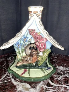 Blue Sky Clayworks "Robin's Song" Bird Tealight House by Heather Goldminc - Picture 1 of 9