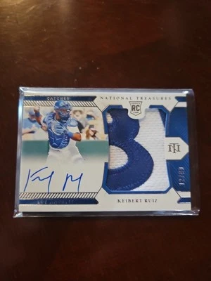 2021 National Treasures Baseball Keibert Ruiz Auto Autograph Patch 12/99 - Image 1 of 4
