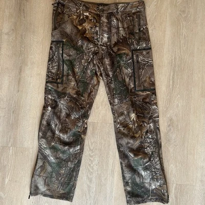Cabelas Camo Realtree Hunting Cargo Pants Zipper Pockets Size 36x36 - Image 1 of 4