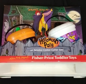 1999 Halloween Pails McDonalds Happy Meal Display Cookie Cutter Lids P.O.P. - Picture 1 of 13