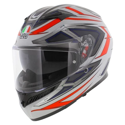 Casco de motocicleta AGV K3 Space mate blanco azul rojo Pinlock ECE2206 Foto 1 de 4