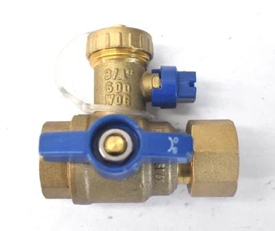 Válvula de aislamiento de latón 3/4" x 3/4" 600 WOG montaje roscado herramienta sin plomo Foto 1 de 4