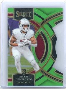 2023 Panini Select Emari Demercado #160 Verde Lime Die Cut /499 RC Cardinals - Foto 1 di 3