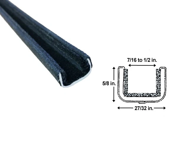 Flexible window channel For Chevrolet C20 Pickup, C30 Panel 1960-1963; WC 18-60 - Image 1 of 1