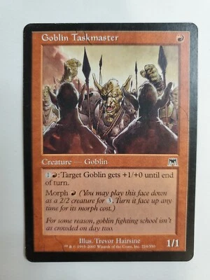 MTG Magic The Gathering Card Goblin Taskmaster Creature Goblin Red Onslaught  - Image 1 of 2