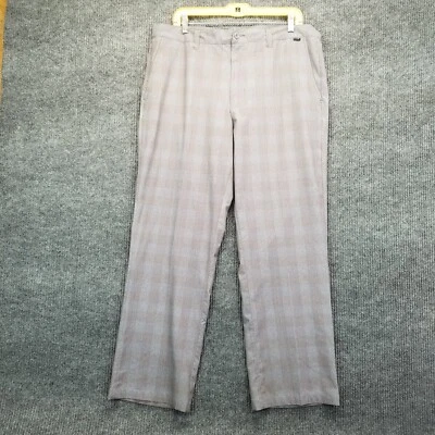 Pantalones Travis Mathew Para Hombre 36 X 29 Gris Cuadros Frente Plano Ligeros Pierna Recta Foto 1 de 4