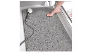 36x16 in Shower Mat Bathtub Mat Non-Slip Soft Mat with Drain PVC Loofah Bath Mat - Picture 1 of 5