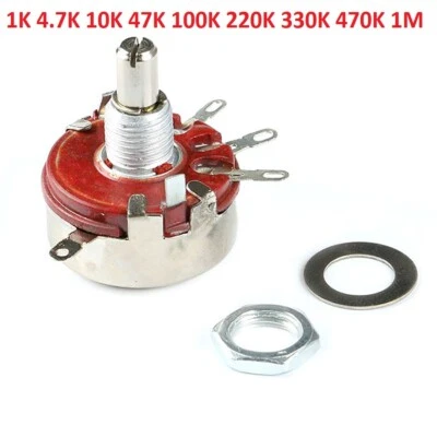 WTH118-1A 2W Einzelne Runde Kohlefilm Potentiometer 1K/4.7K/10K/47K/100K Bis 1M - Bild 1 von 4