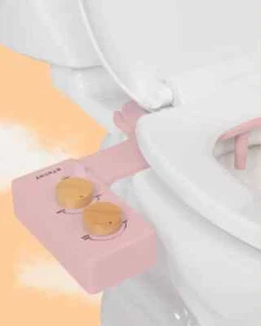 TUSHY Spa 3.0 Our warm water bidet attachment Dual Temp Pink/Bamboo Knob - Picture 1 of 8