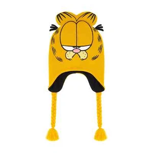 Garfield Beanie Winter Knit Hat with 3D Ears and Tassels - NWT - SHIPS FAST - Picture 1 of 4