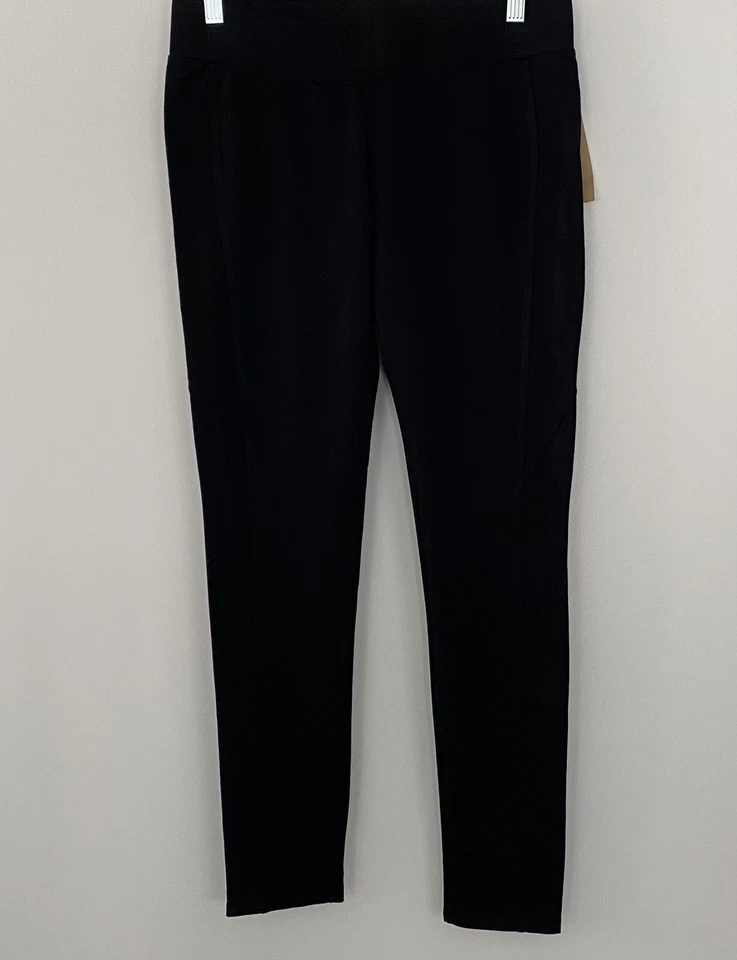 ¡¡OFERTA!! NUEVO CON ETIQUETAS American Rag CIE Calzas Informales Pantalones Negras Elastizadas #1 Talla Med Foto 1 de 4