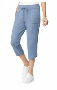 32 DEGREES WOMEN'S SOFT FLEECE KNIT CAPRI PANTS(HEATHER INDIGO COAST, 2X) NWT - Picture 1 of 1