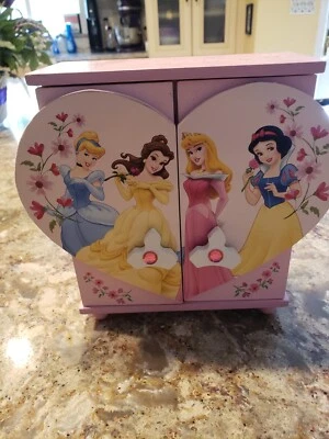 Disney принцесса расписной деревянный ювелирных изделий шкатулка шкаф Belle Белоснежка Золушка  - Изображение 1 из 4