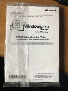 Factory Sealed Microsoft Windows Server 2000 1-4CPU Includes service pack 2 New - Picture 1 of 2