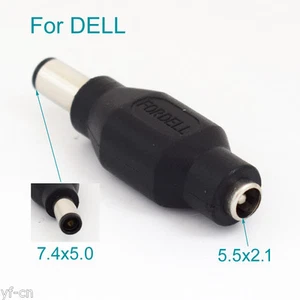 1pc DC Power Adapter 7.4x5.0mm Male Plug To 5.5x2.1mm Female Jack For Dell - Picture 1 of 4