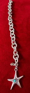 Tiffany & Co Elsa Peretti Turquoise Starfish Charm Bracelet- Retired - Picture 1 of 5