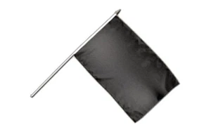 Einfarbig Schwarz Stockflagge Flaggen Fahnen Stockfahne 30x45cm - Bild 1 von 1