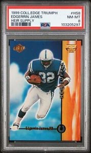 1999 Collector's Edge Triumph Heir Supply #HS8 Edgerrin James Rookie RC - PSA 8 - Bild 1 von 2