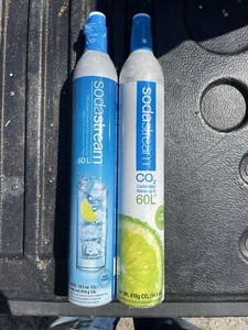 New In Boxes Lot Of 2 Sodastream Sealed CO2 Spare Carbonators Makes Up To 60L - Picture 1 of 5